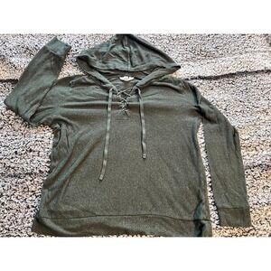 Women's Olive Green Market Spruce Hooded Long Sleeve Size XL